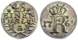 Preussen - 1769 A - Friedrich II., der Große (1740-1786) - 1/48 Reichstaler - vz