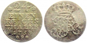 Preussen - 1753 F - Friedrich II. (1740-1786) - 1/24 Reichstaler - f.vz
