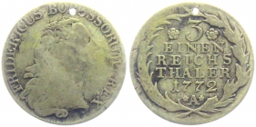 Preussen - 1772 A - Friedrich II., der Große (1740-1786) - 1/3 Reichstaler - s