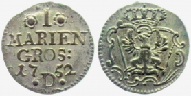 Preussen - 1752 D - Friedrich II., der Große (1740-1786) - 1 Mariengroschen - vz-st