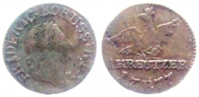 Preussen - 1777 B - Friedrich II., der Große (1740-1786) - 1 Kreuzer - ss