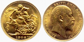Großbritannien - 1906 - Edward VII (1901-1910) - 1 Sovereign - vz-st