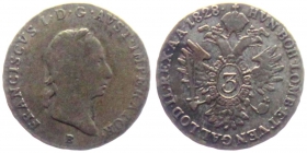Österreich - Haus Habsburg - 1828 B - Franz II. (1806-1845) - 3 Kreuzer - ss