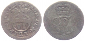 Braunschweig-Calenberg-Hannover - 1731 C - Georg II. (1727-1760) - 6 Pfennig - s-ss