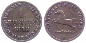 Hannover - 1859 - Georg V. (1851-1866) - 1 Groschen - vz