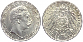Preussen - J 103 - 1912 A - Kaiser Wilhelm II. (1888-1918) - 3 Mark - vz