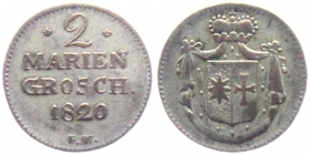 Waldeck-Pyrmont - 1820 FW - Georg Heinrich (18131-1845) - 2 Mariengroschen - ss