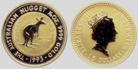 Australien - 1993 - Känguruh - 15 Dollars - 1/10 Unze - st/BU