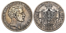 Braunschweig-Wolfenbüttel - 1867 B - Wilhelm I. (1830-1884) - Taler - f.vz