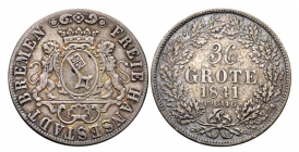 Bremen - 1841 - Stadtwappen - 36 Grote - ss-vz
