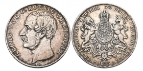 Hannover - 1855 B - Georg V. (1851-1866) - Doppeltaler - ss-vz