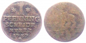 Anhalt-Bernburg - 1757 - Victor Friedrich (1721-1765) - 1 Pfennig - s