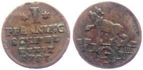 Anhalt-Bernburg - 1755 - Victor Friedrich (1721-1765) - 1 Pfennig - ss