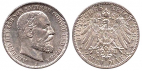 Sachsen-Coburg-Gotha - J 145 - 1895 A - Alfred (1893 - 1900) - 2 Mark - vz min. kr.