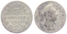 Baden - 1835 - Leopold I. (1830-1852) - 3 Kreuzer - s