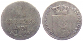 Baden - 1807 - Karl Friedrich (1738-1811) - 6 Kreuzer - s