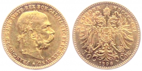 Österreich-Ungarn - 1896 - Franz Joseph I. (1848-1916) - 10 Corona / Kronen - f.st