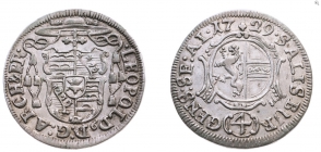 Salzburg - 1729 - Leopold Anton von Firmian (1727-1744) - Batzen - vz+