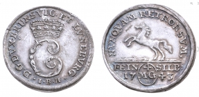 Braunschweig-Wolfenbüttel - 1743 IBH - Herzog Karl I. (1735-1780) - 4 Mariengroschen - vz