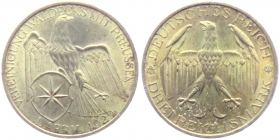 Weimarer Republik - 1929 A - Waldeck - 3 Reichsmark - vz Patina