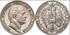 Schwarzburg-Rudolstadt - 1864 - Friedrich Günther (1807-1867) - zum 50jährigen Regierungsjubikäum - Taler - f.vz