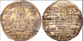 Sachsen - 1717 IGS - Friedrich August I. - der Starke (1694-1733) - auf den Tod seiner Mutter - 1/12 Taler - Doppelgroschen - ss-vz