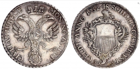 Lübeck, Stadt - 1752 JJJ - Stadtwappen - Couranttaler - 48 Schilinge - Variante - vz