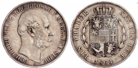 Mecklenburg-Schwerin - 1864 A - Friedrich Franz II. (1842-1883) -  Vereinstaler - ss+