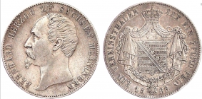 Sachsen-Meiningen - 1866 - Bernhard II. (1821-1866) - Vereinstaler - ss-vz