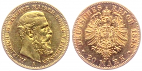 Preussen - J 248 - 1888 A - Friedrich III. (1888) - 20 Mark - ss