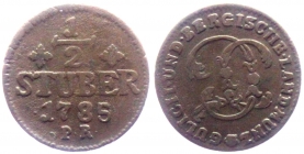 Jülich-Kleve-Berg - 1785 PR - Karl Theodor (1742-1799) - 1/2 Stüber - ss+