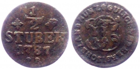 Jülich-Kleve-Berg - 1787 PR - Karl Theodor (1742-1799) - 1/2 Stüber - ss