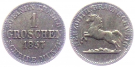 Braunschweig-Wolfenbüttel - 1857 - Wilhelm (1831-1884) - 1 Groschen - vz-st