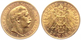 Preussen - J 252 - 1898 A - Wilhelm II. (1888-1918) - 20 Mark - ss-vz