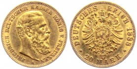 Preussen - J 248 - 1888 A - Friedrich III. (1888) - 20 Mark - ss