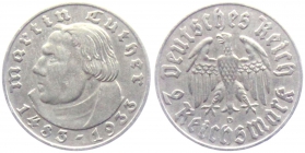 Drittes Reich - J 352 - 1933 D - Martin Luther - 2 Reichsmark - ss-vz