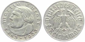 Drittes Reich - J 352 - 1933 A - Martin Luther - 2 Reichsmark - ss-vz