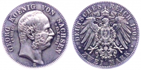Sachsen - J 132 - 1904 E - König Georg (1902-1904) - 2 Mark - st