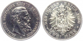 Preussen - J 98 - 1888 A - Friedrich III. (1888) - 2 Mark - vz