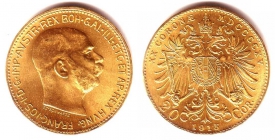 Österreich-Ungarn - 1915 - Kaiser Franz Joseph I. (1848-1916) - 20 Kronen - st