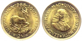 Südafrika - 1968 - Jan von Riebeeck - 2 Rand - unc.