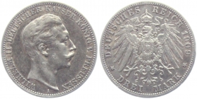 Preussen - J 103 - 1909 A - Kaiser Wilhelm II. (1888-1918) - 3 Mark - ss-vz