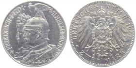 Preussen - J 105 - 1901 - Kaiser Wilhelm II. (1888-1918)- 200-Jahrfeier - 2 Mark - ss-vz