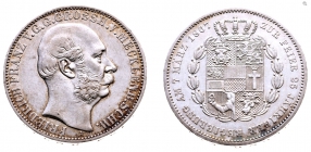 Mecklenburg-Schwerin - 1867 A - Friedrich Franz II. (1842-1883) -  Vereinstaler - vz+