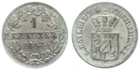 Bayern - 1864 - Maximilian II. Joseph (1848-1864) - 1 Kreuzer - st