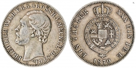 Mecklenburg-Strelitz - 1870 A - Friedrich Wilhelm (1860-1904) - Taler - ss-vz