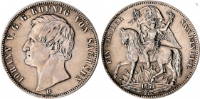 Sachsen - 1871 - Johann V. (1854-1873) - Sieg über Frankreich - Siegestaler - ss-vz